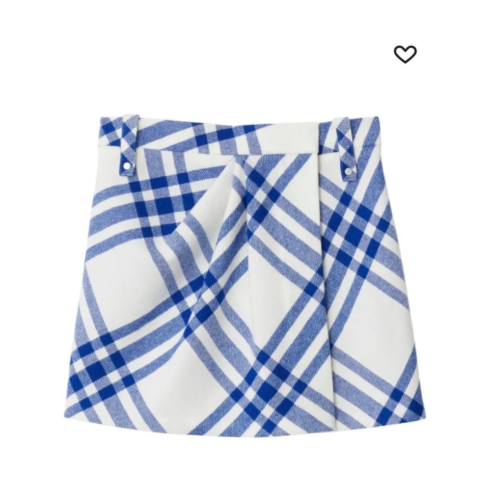 NWT Burberry checked wool miniskirt